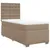 Produktbild 2 för Ramsäng med bäddmadrass cappuccino 80x200 cm konstläder