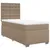 Produktbild 2 för Ramsäng med bäddmadrass cappuccino 90x200 cm konstläder