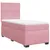 Produktbild 2 för Ramsäng med madrass rosa 90x190 cm sammet