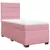 Produktbild 2 för Ramsäng med madrass rosa 90x190 cm sammet