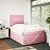 Produktbild 3 för Ramsäng med madrass rosa 120x190 cm sammet