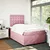 Produktbild 3 för Ramsäng med madrass rosa 120x190 cm sammet