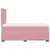 Produktbild 9 för Ramsäng med madrass rosa 120x200 cm sammet
