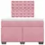 Produktbild 4 för Ramsäng med madrass rosa 120x200 cm sammet