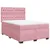 Produktbild 2 för Ramsäng med madrass rosa 140x190 cm sammet