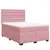 Produktbild 2 för Ramsäng med madrass rosa 140x190 cm sammet