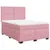 Produktbild 2 för Ramsäng med madrass rosa 140x200 cm sammet