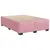 Produktbild 5 för Ramsäng med madrass rosa 140x200 cm sammet