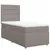Produktbild 2 för Ramsäng med madrass taupe 80x200 cm tyg