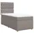 Produktbild 2 för Ramsäng med madrass taupe 80x200 cm tyg