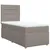 Produktbild 2 för Ramsäng med madrass taupe 90x190 cm tyg