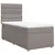 Produktbild 2 för Ramsäng med madrass taupe 90x190 cm tyg
