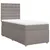 Produktbild 2 för Ramsäng med madrass taupe 90x190 cm tyg