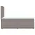 Produktbild 5 för Ramsäng med madrass taupe 90x200 cm tyg