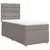 Produktbild 2 för Ramsäng med madrass taupe 90x200 cm tyg