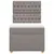 Produktbild 4 för Ramsäng med madrass taupe 90x200 cm tyg