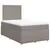 Produktbild 2 för Ramsäng med madrass taupe 120x190 cm tyg