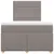 Produktbild 4 för Ramsäng med madrass taupe 120x190 cm tyg