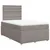 Produktbild 2 för Ramsäng med madrass taupe 120x190 cm tyg