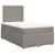 Produktbild 2 för Ramsäng med madrass taupe 120x200 cm tyg