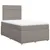 Produktbild 2 för Ramsäng med madrass taupe 120x200 cm tyg