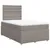 Produktbild 2 för Ramsäng med madrass taupe 120x200 cm tyg