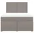 Produktbild 4 för Ramsäng med madrass taupe 140x200 cm tyg