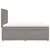 Produktbild 5 för Ramsäng med madrass taupe 140x200 cm tyg