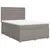 Produktbild 2 för Ramsäng med madrass taupe 140x200 cm tyg