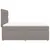 Produktbild 5 för Ramsäng med madrass taupe 160x200 cm tyg