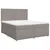 Produktbild 2 för Ramsäng med madrass taupe 180x200 cm tyg