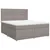 Produktbild 2 för Ramsäng med madrass taupe 180x200 cm tyg
