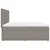 Produktbild 5 för Ramsäng med madrass taupe 180x200 cm tyg
