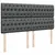 Produktbild 7 för Ramsäng med madrass mörkgrå 180x200 cm tyg