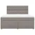 Produktbild 4 för Ramsäng med madrass taupe 180x200 cm tyg