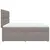 Produktbild 5 för Ramsäng med madrass taupe 180x200 cm tyg
