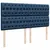 Produktbild 7 för Ramsäng med madrass blå 180x200 cm tyg