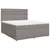 Produktbild 2 för Ramsäng med madrass taupe 180x200 cm tyg