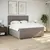 Produktbild 3 för Ramsäng med madrass taupe 180x200 cm tyg