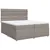 Produktbild 2 för Ramsäng med madrass taupe 200x200 cm tyg