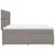 Produktbild 5 för Ramsäng med madrass taupe 200x200 cm tyg