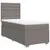 Produktbild 2 för Ramsäng med madrass taupe 90x200 cm tyg