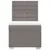 Produktbild 4 för Ramsäng med madrass taupe 90x200 cm tyg