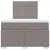 Produktbild 4 för Ramsäng med madrass taupe 120x200 cm tyg