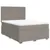 Produktbild 2 för Ramsäng med madrass taupe 140x190 cm tyg