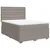 Produktbild 2 för Ramsäng med madrass taupe 140x200 cm tyg