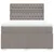 Produktbild 4 för Ramsäng med madrass taupe 160x200 cm tyg
