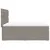 Produktbild 5 för Ramsäng med madrass taupe 160x200 cm tyg