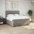 Produktbild 3 för Ramsäng med madrass taupe 180x200 cm tyg