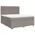 Produktbild 2 för Ramsäng med madrass taupe 180x200 cm tyg